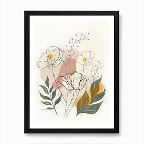 Abstract Floral Painting 4 Art Print