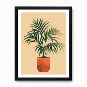 Zz Plant Minimalist Illustration 4 Art Print