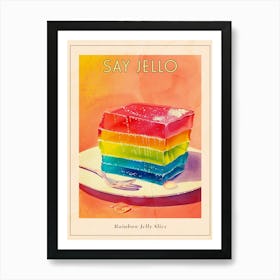Rainbow Jelly Slice Vintage Advertisement Illustration 1 Poster Art Print
