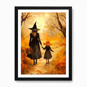 Witches In The Woods Art Print