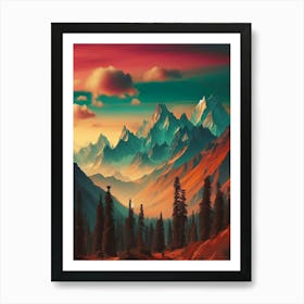 Mountain Landscape Art Print