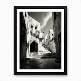 Split, Croatia, Mediterranean Black And White Photography Analogue 4 Art Print