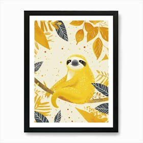 Yellow Sloth 1 Art Print