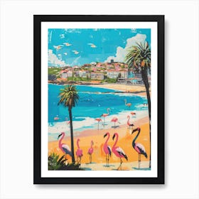 Bondi Beach   Retro Collage Style 2 Art Print