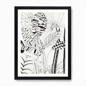 Patterned Leaves Art Print