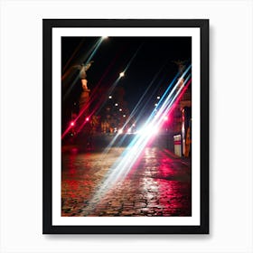 City Night Street Light Art Photography Italy Italia Italian photo photography art travel Art Print