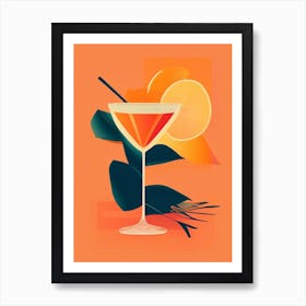 Fuzzy Navel Pop Matisse Cocktail Poster Art Print