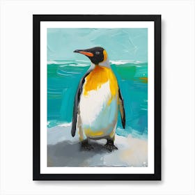 King Penguin St Kilda Breakwater Colour Block Painting 4 Art Print
