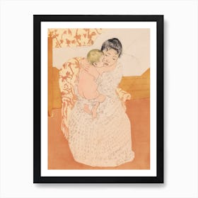 Maternal Caress, Mother And Baby, Mary Cassatt Art Print