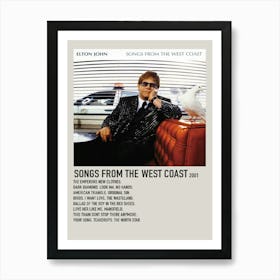 Songs From The West Coast 2001 Poster 1 Art Print