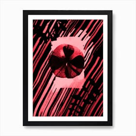 Black Red Poppy Art Print