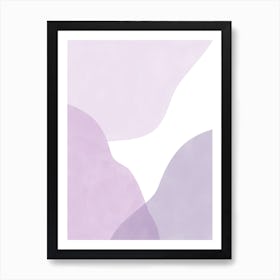 Lilac Abstract Shapes Art Print