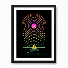 Neon Magic Summer Art Print