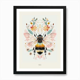 Colourful Insect Illustration Bee 14 Poster Art Print