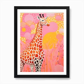 Dotty Giraffe Portrait 2 Art Print