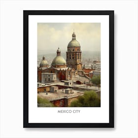 Mexico City Watercolor 1travel Poster Art Print