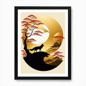 Japan Golden Fox 18 Art Print