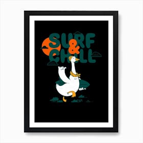 Surf And Chill Art Print