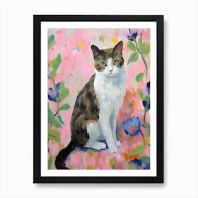 A Turkish Van Cat Painting, Impressionist Painting 2 Art Print
