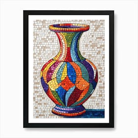 Mosaic Vase 2 Art Print