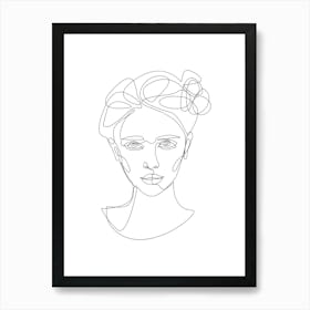 Portrait Of A Woman.Scandinavian wall art 7 Art Print