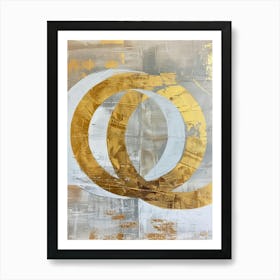 Gold Circles 10 Art Print