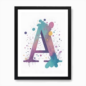 Colorful Letter A Illustration 64 Poster