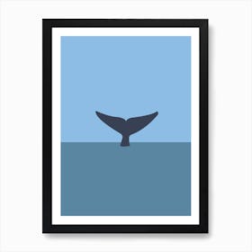 Blue Whale Tail, Mirissa, Sri Lanka Art Print