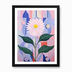 Asters 8 Hilma Af Klint Inspired Pastel Flower Painting Art Print