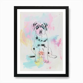 Puppy Dog Watercolour Illustration Art Print