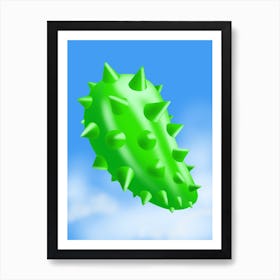 Digital Airbrush Nature - Cactus on Clouds 1 Art Print