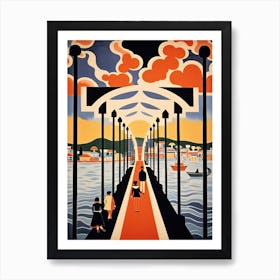 Ponte Vasco De Gama, Portugal, Colourful 1 Affiche