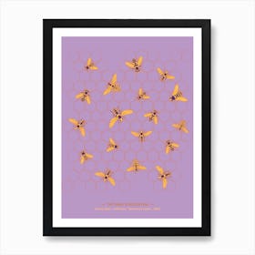 Honey Bees Art Print