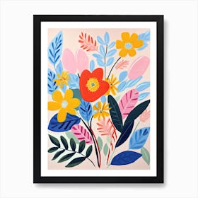 Flowers 42, Matisse style, Floral texture Art Print