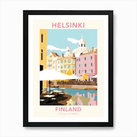 Helsinki, Finland, Flat Pastels Tones Illustration 2 Poster Art Print