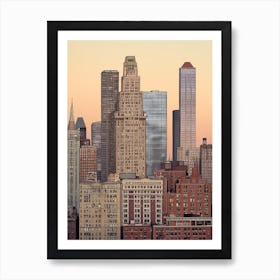 New York United States Travel Illustration 6 Art Print