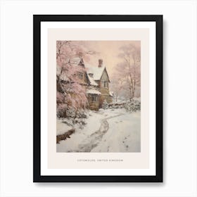 Dreamy Winter Painting Poster Cotswolds United Kingdom 5 Art Print