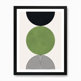 Watercolor circles 3 Art Print