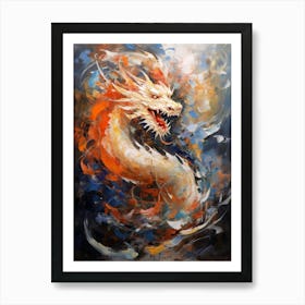 Dragon Abstract Expressionism 3 Art Print