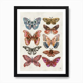 Butterflies cottagecore art Art Print