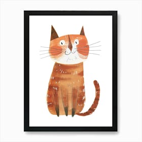 Ragamuffin Cat Clipart Illustration 1 Art Print