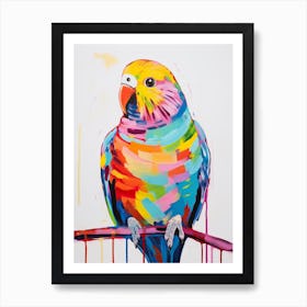 Colourful Bird Painting Budgerigar 2 Art Print