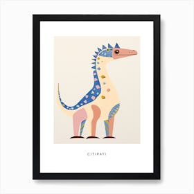 Nursery Dinosaur Art Citipati 1 Poster Art Print