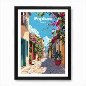 Paphos Cyprus Summer Travel Art Art Print