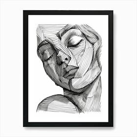 Abstract Drawing Of A Woman Art Print