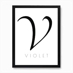 Violet Typography Name Initial Word Art Print