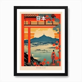 Miyajima Island, Japan Vintage Travel Art 4 Poster Art Print