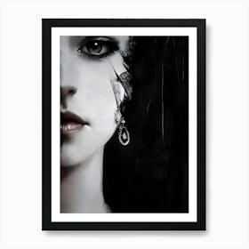 Dark Gothic Beauty Art Print