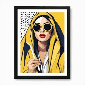 Gorgeous woman , Pop Art Art Print