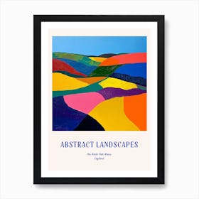 Colourful Abstract The North York Moors England 4 Poster Blue Art Print